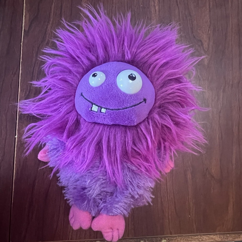 TY Beanie RETIRED Frizzys Lola Purple‎ Monster Plush Stuffed Animal Fuzzy 6"